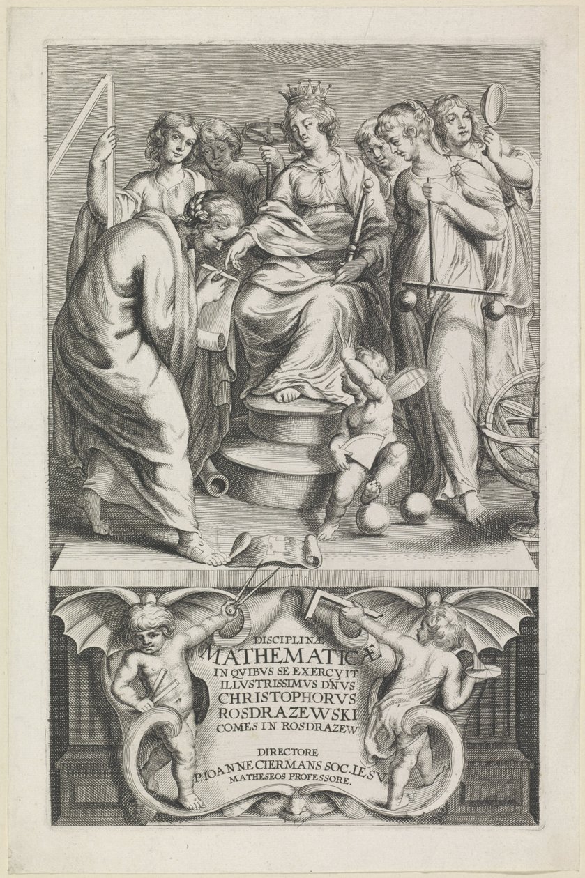 Personifikation der Mathematik Titelblatt für: Christophorus Rosdrazewski, Disciplinae Mathematicae, [1640-1648] von Anonymous