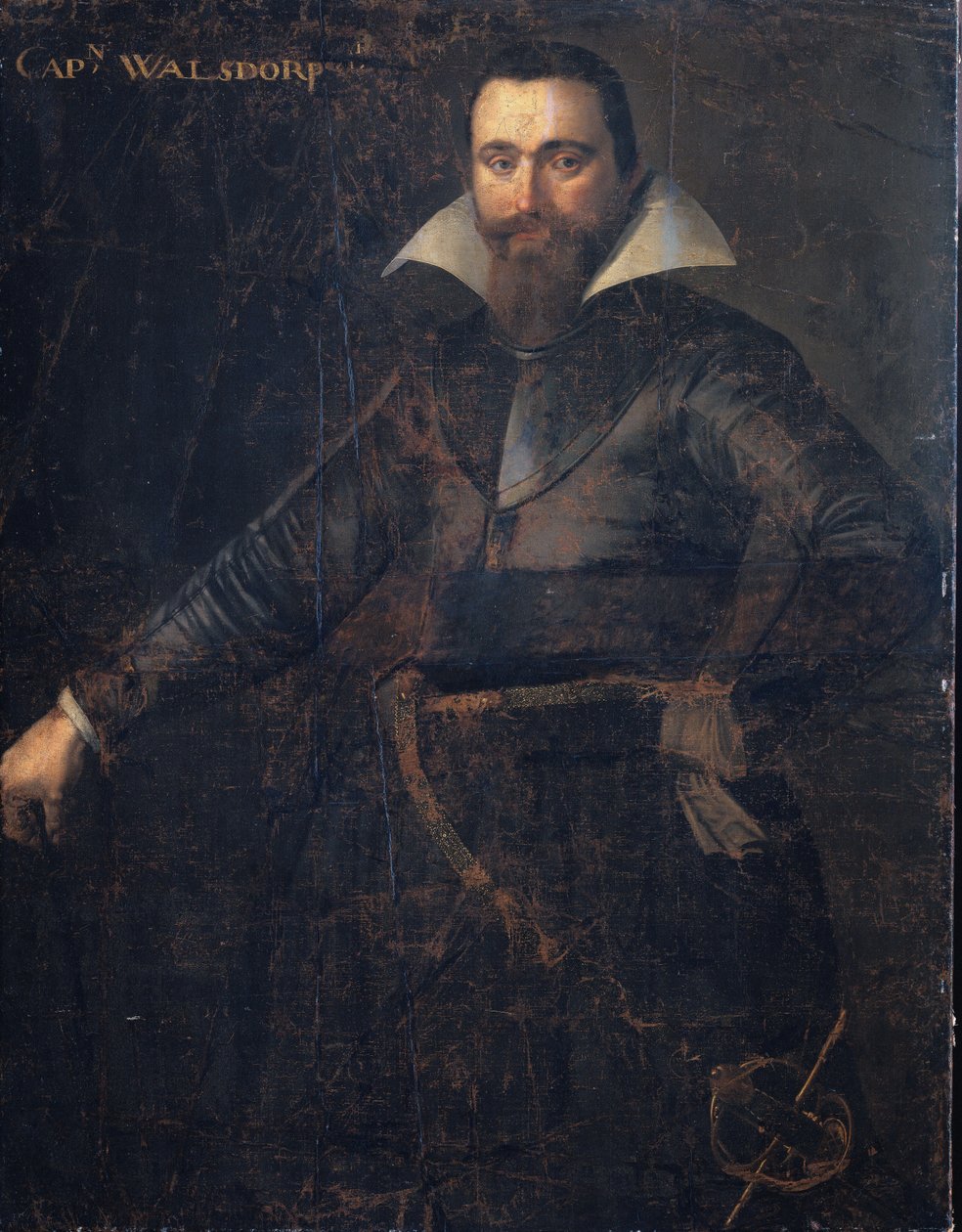 Porträt von Bartholomeus Andrio Walsdorffer, Hauptmann einer Schweizer Kompanie zur Verteilung von Friesland, gestorben in Bergen-op-Zoom von Anonymous