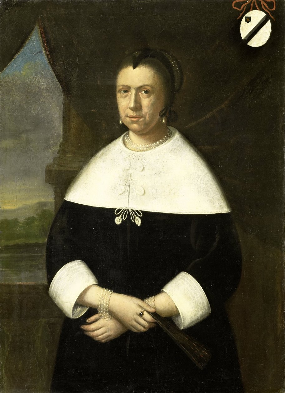 Porträt von Maria Quevellerius (1629-64), erste Ehefrau von Jan van Riebeeck, oder seine zweite Ehefrau Maria Scipio (ca. 1630-95) von Anonymous