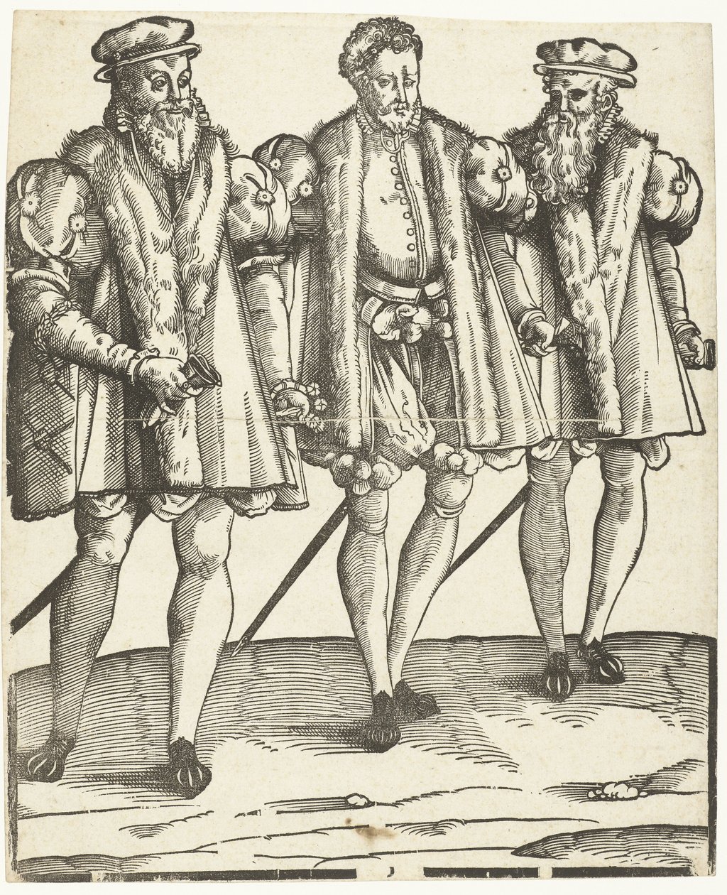 Porträt von Gaspard, Francois und Odet de Coligny von Anonymous