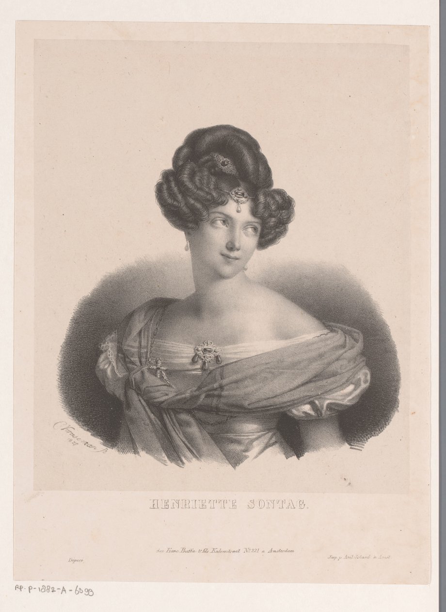 Porträt von Henriette Sontag von Anonymous