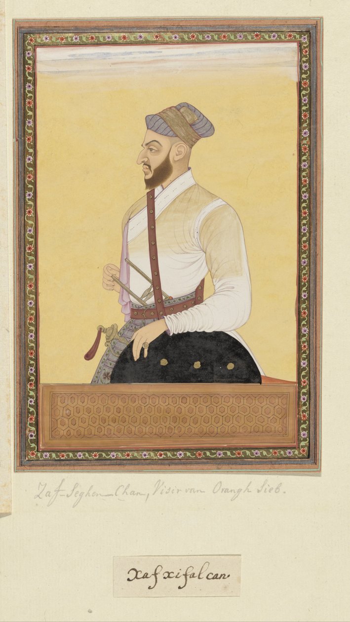 Porträt von Saf-shikan Khan, ehemaliger Wesir von Aurangzeb von Anonymous