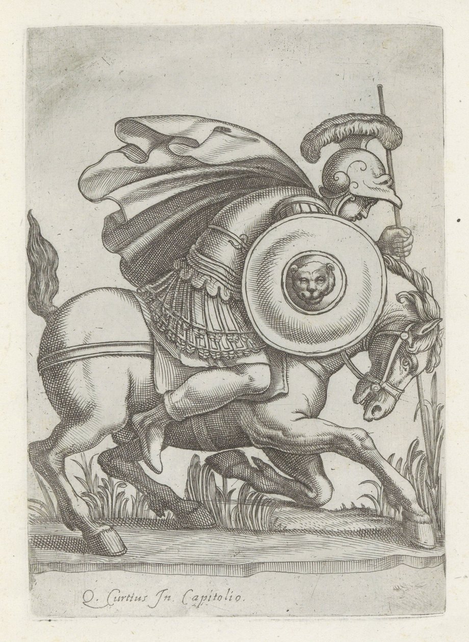 Relief mit der Tat von Marcus Curtius von Anonymous