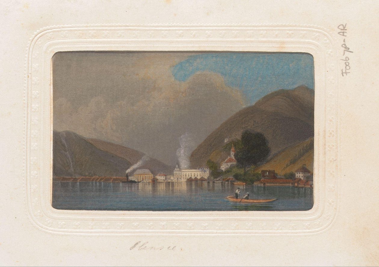 Reproduktion eines Drucks mit einer Ansicht von Ebensee in Österreich von Anonymous