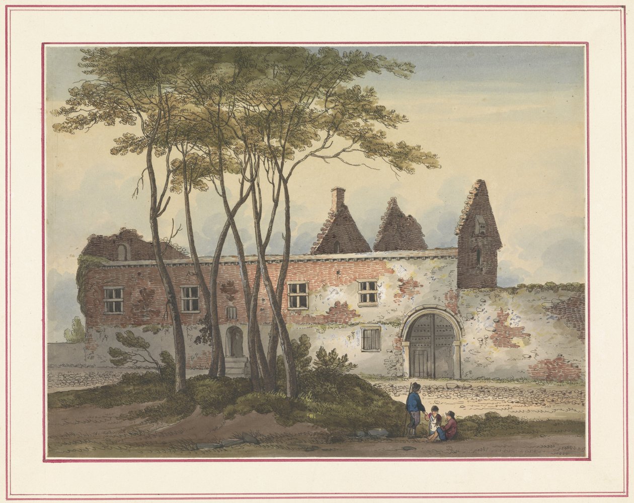 Ruine des Hofes von Le Caillou von Anonymous