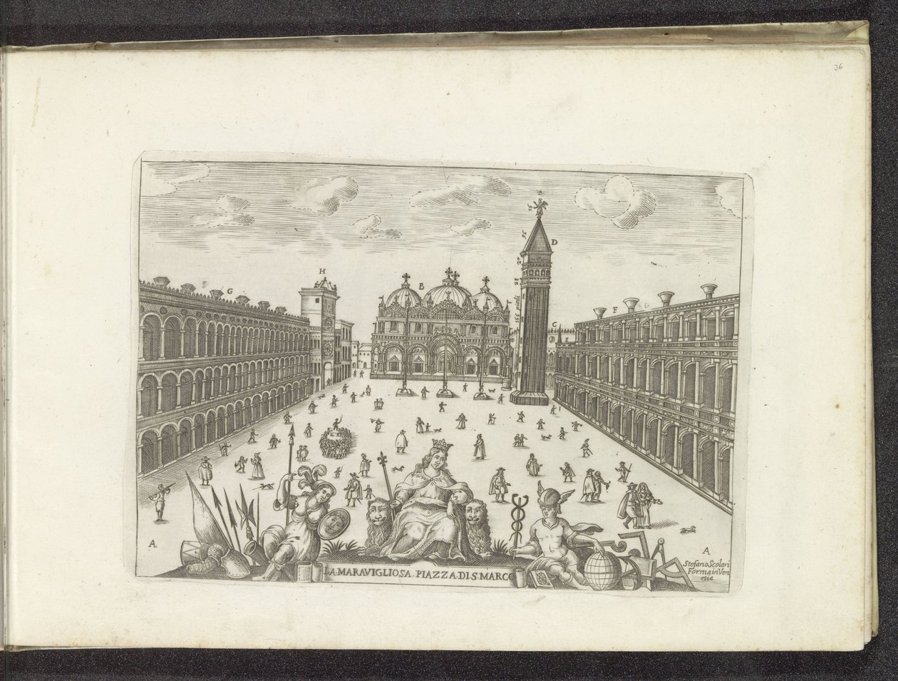 Markusplatz in Venedig von Anonymous