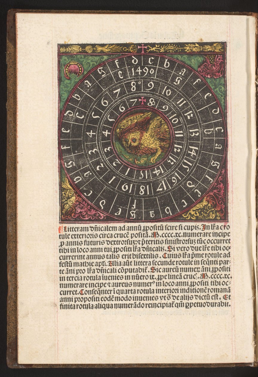 Schema zur Bestimmung des Sonntagsbuchstabens (littera dominicalis) von Anonymous