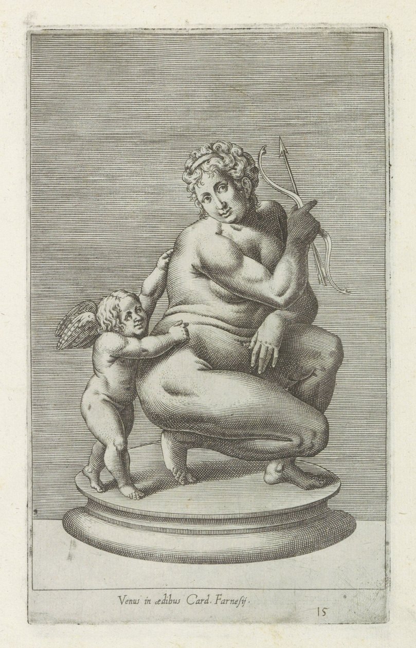 Skulptur von Venus und Amor von Anonymous