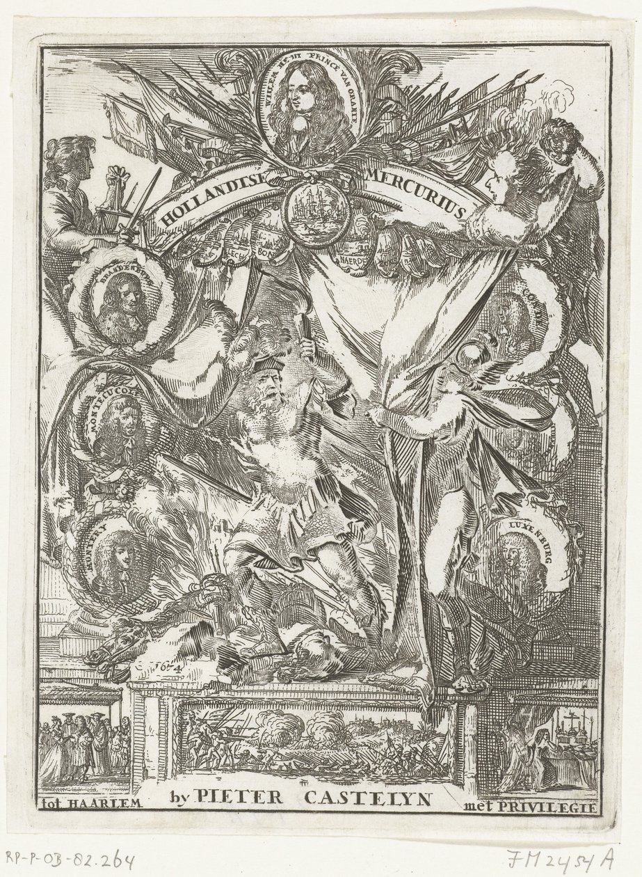 Titelseite des Hollandschen Mercurius von 1673 von Anonymous
