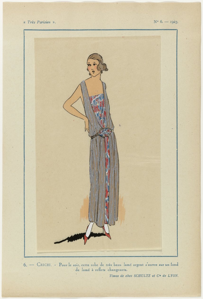 Très Parisien, 1923, Nr. 6: 6.- CRICRI. - Für den Abend, dieses Kleid... von Anonymous
