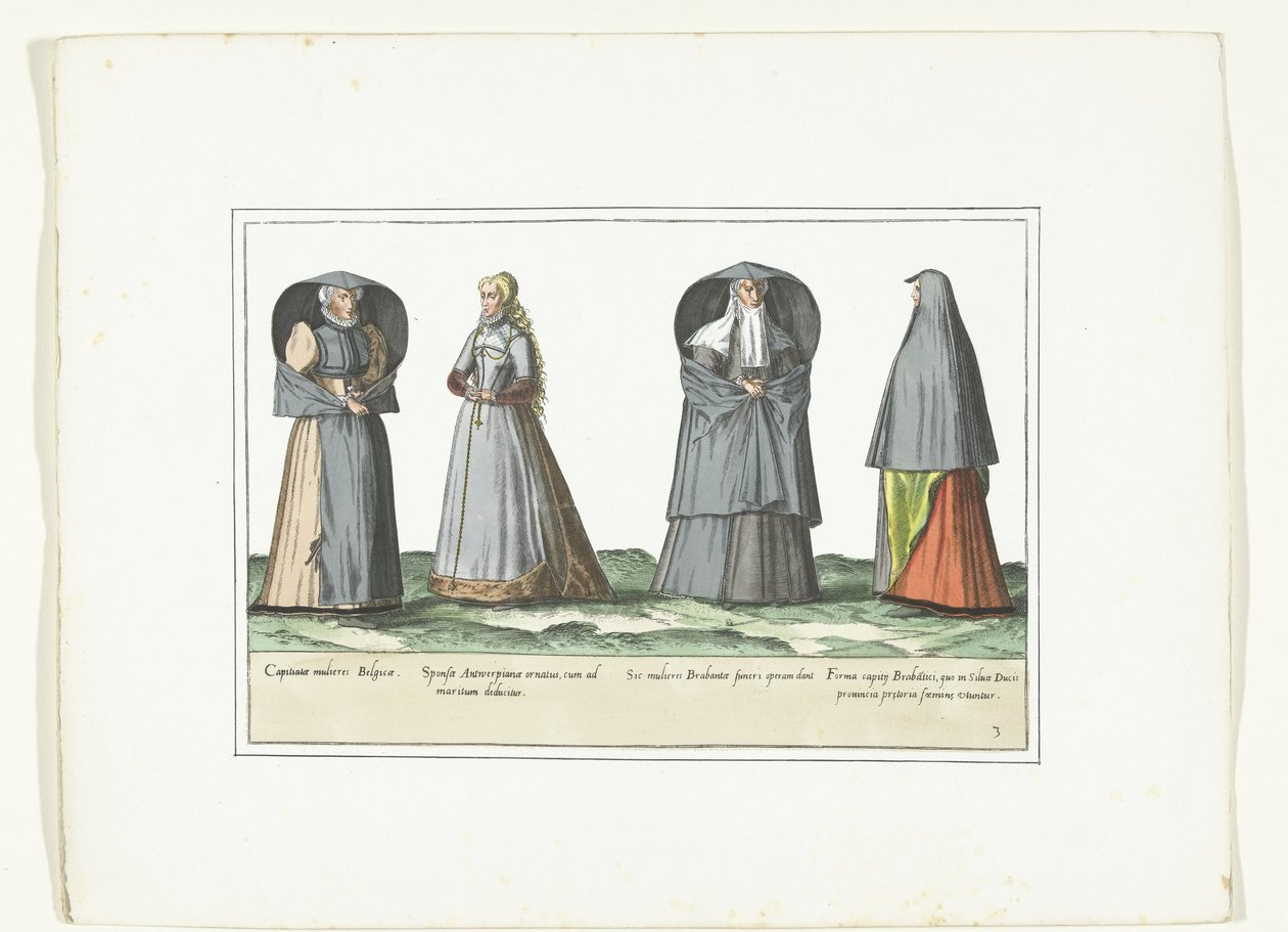 Vier Frauen in der Mode von Antwerpen, Brabant und 