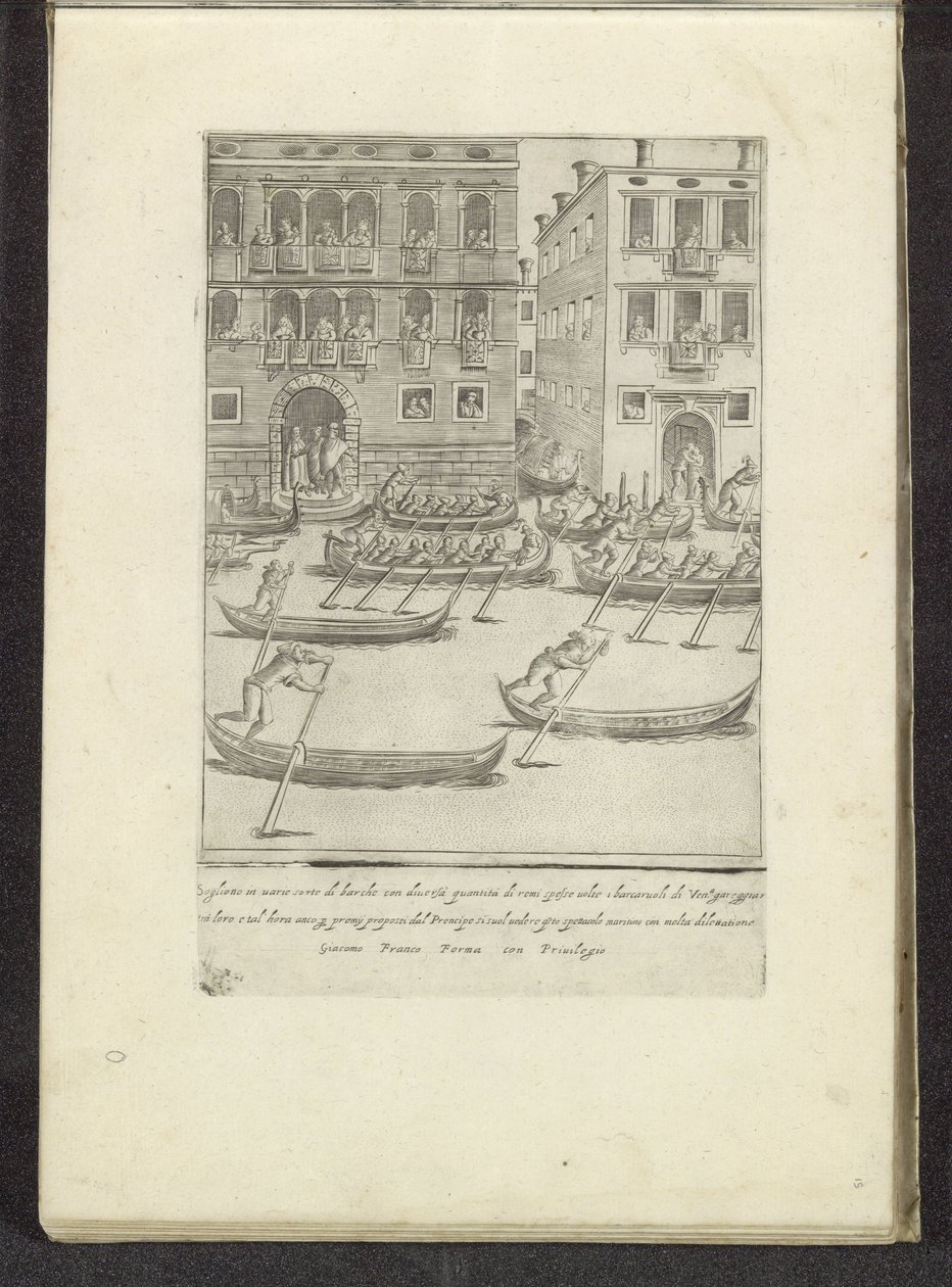Wettbewerb von Gondeln und Ruderbooten, Venedig von Anonymous