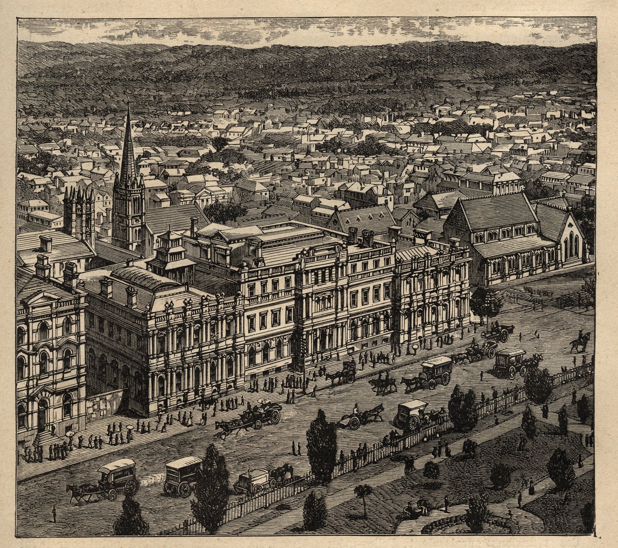 Adelaide - Australien - 1890 - Gravur 1890 von Anonymous Anonymous