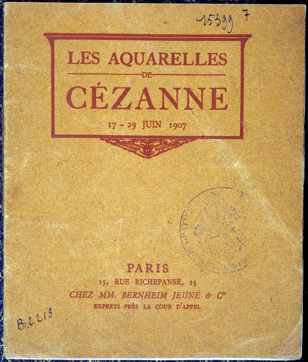 Titelblatt des Ausstellungskatalogs „Die Aquarelle von Cézanne“ von Anonymous Anonymous