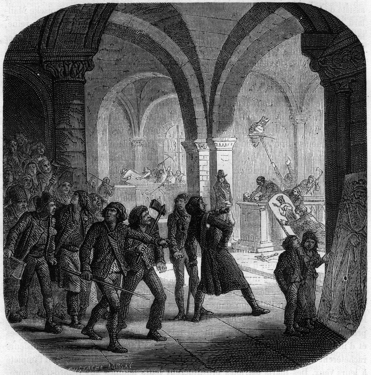 Zerstörung der königlichen Gräber der französischen Monarchie in der Kirche von Saint-Denis von Anonymous Anonymous