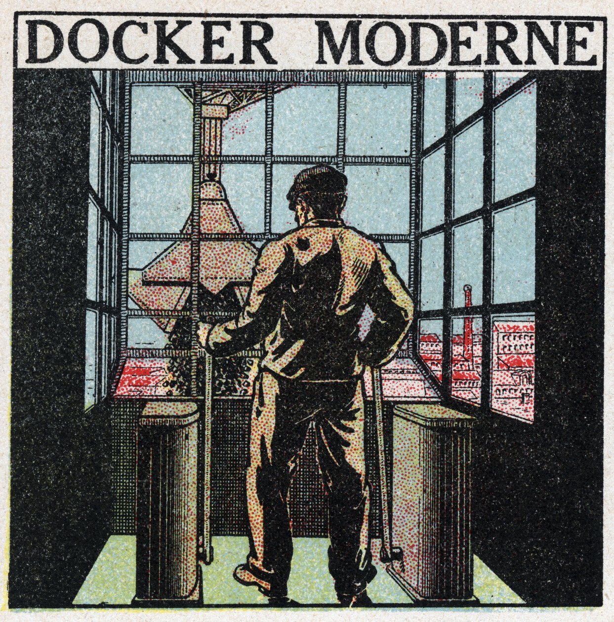 Elektrische Werkzeuge: moderner Docker (1920er Jahre). Anonyme Illustration von 1925. Private Sammlung. von Anonymous Anonymous