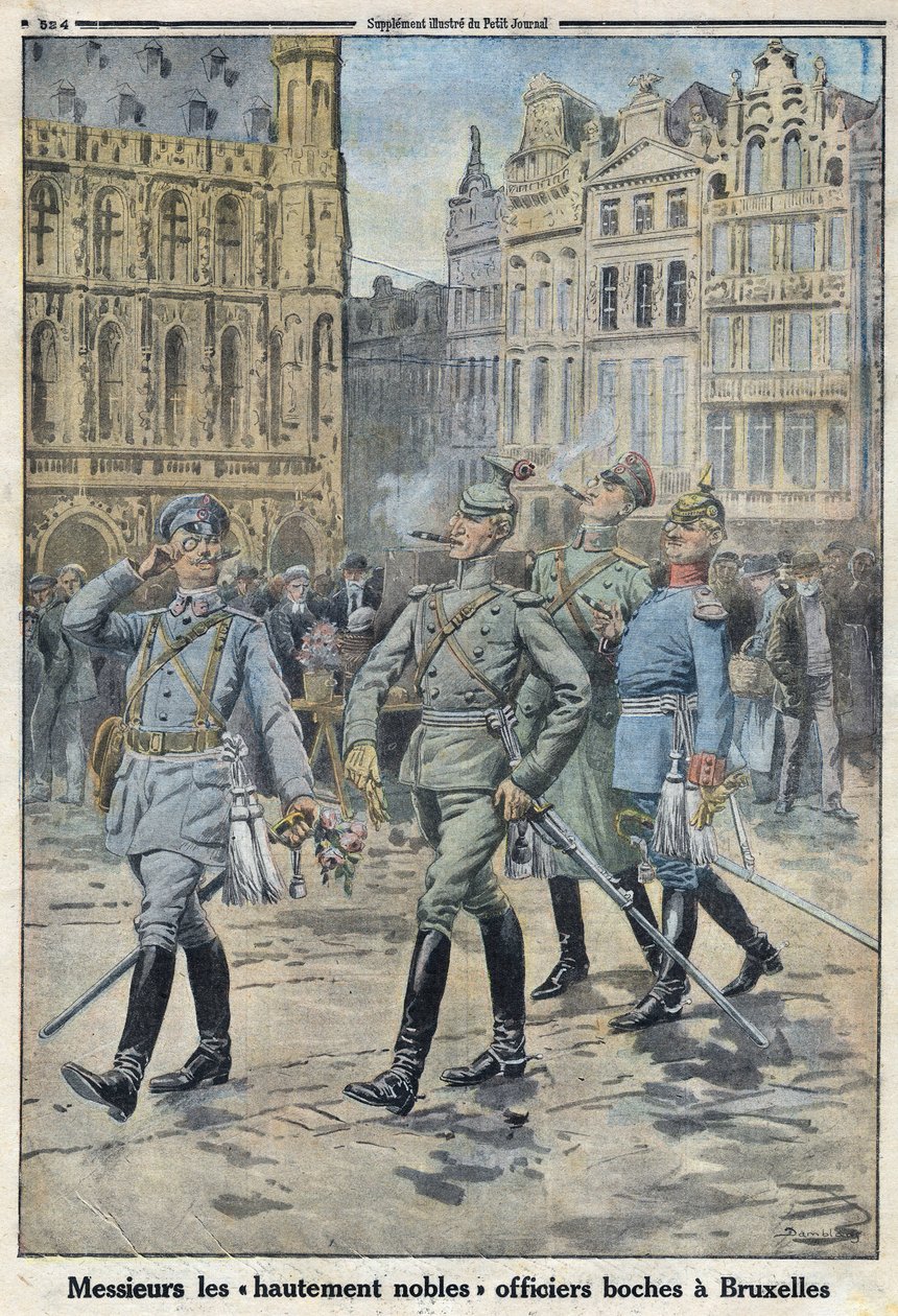 Erster Weltkrieg 1914-1918. Die deutschen Offiziere in Brüssel als 