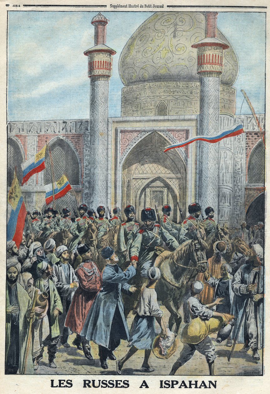 Erster Weltkrieg 1914-1918 (Krieg 14-18). Die russische Armee in Isfahan, Iran. In „Le Petite Journal“ von Anonymous Anonymous