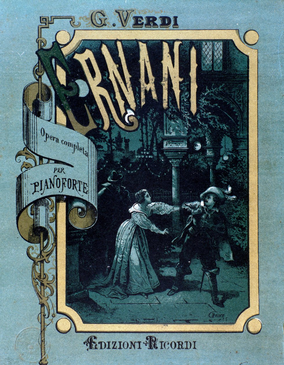 Frontispiz der Partitur von Ernani von Giuseppe Verdi von Anonymous Anonymous