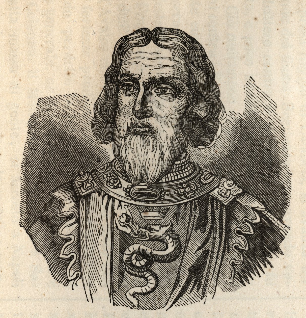 Galeas I. Visconti - Galeazzo I. Visconti - Galeazzo Primo Visconti - 1277-1328 - Gravur von Anonymous Anonymous