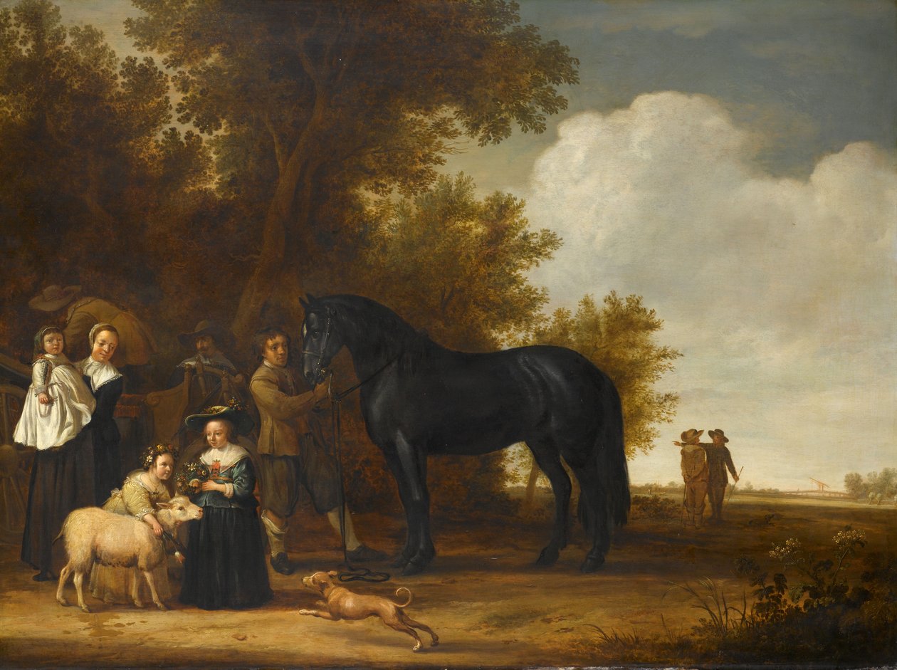 Gruppenporträt in einer Landschaft, um 1638-1640 von Anonymous Anonymous