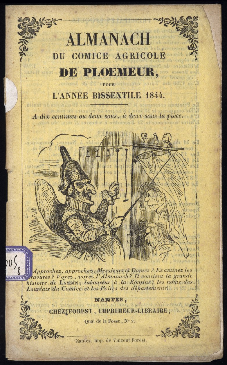 Guignol - Titelblatt des Almanachs des Comice Agricole de Ploemeur von Anonymous Anonymous
