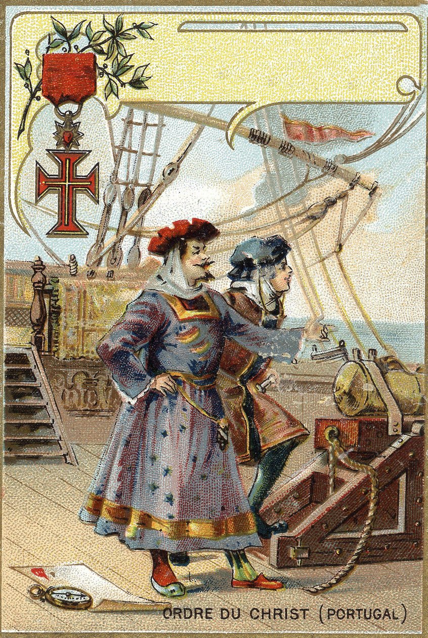 Ritter des ORDENS VON CHRISTUS VON PORTUGAL. Chromolithographie des späten 19. Jahrhunderts. Private Sammlung. von Anonymous Anonymous