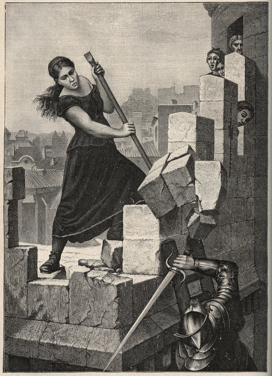Marguerite Catherine Ponsoye alias Margot Delaye hier im Mai 1570 verteidigt die Stadt Montélimar (Frankreich) gegen die Armee von Ludwig von Nassau - Marguerite Catherine Ponsoye bekannt als „la Gandonne“ oder Margot Delaye hier im April 1570 in Montélima von Anonymous Anonymous