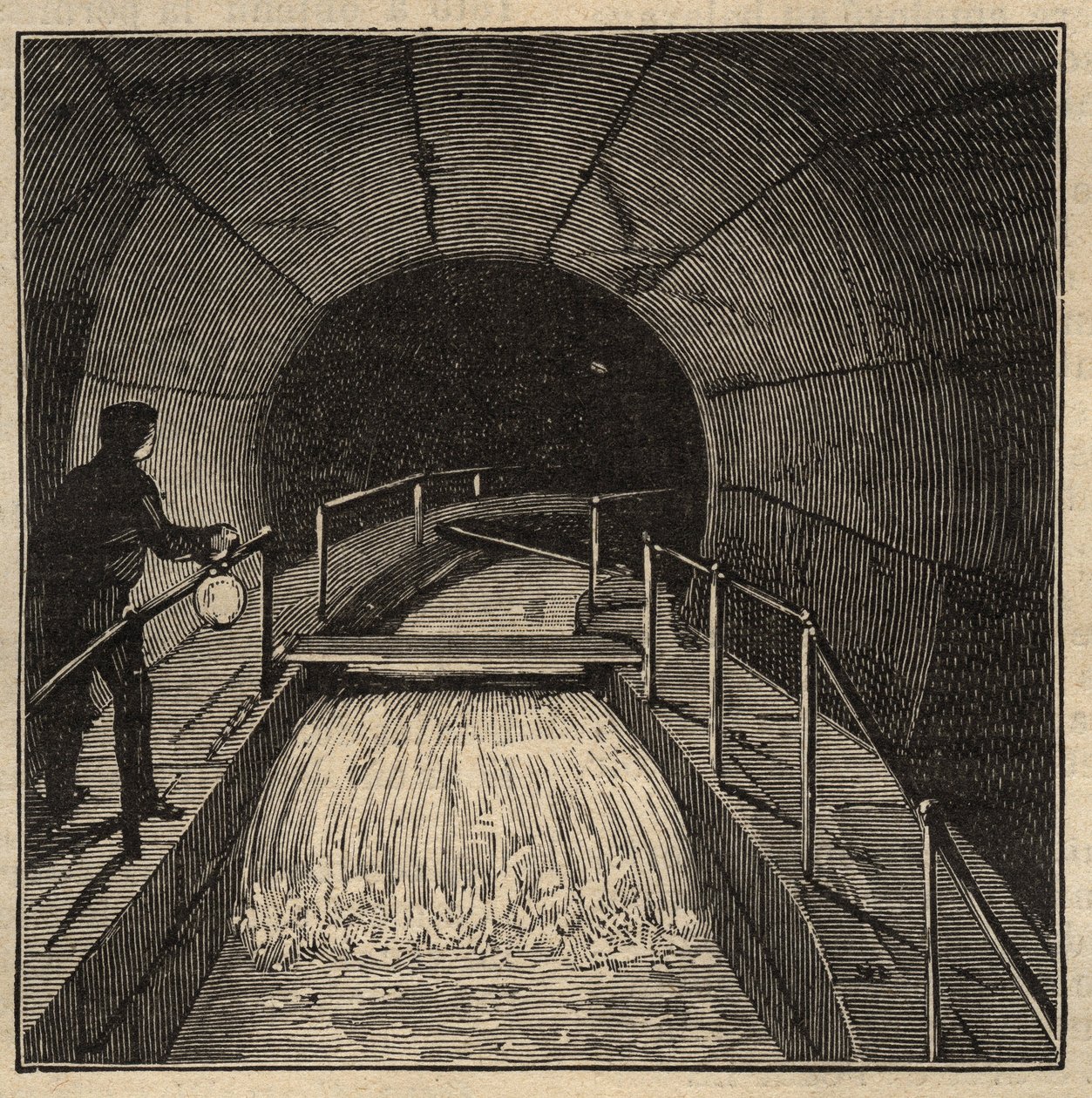 Menilamount-Reservoir - Paris - 1890 - Gravur 1890 von Anonymous Anonymous