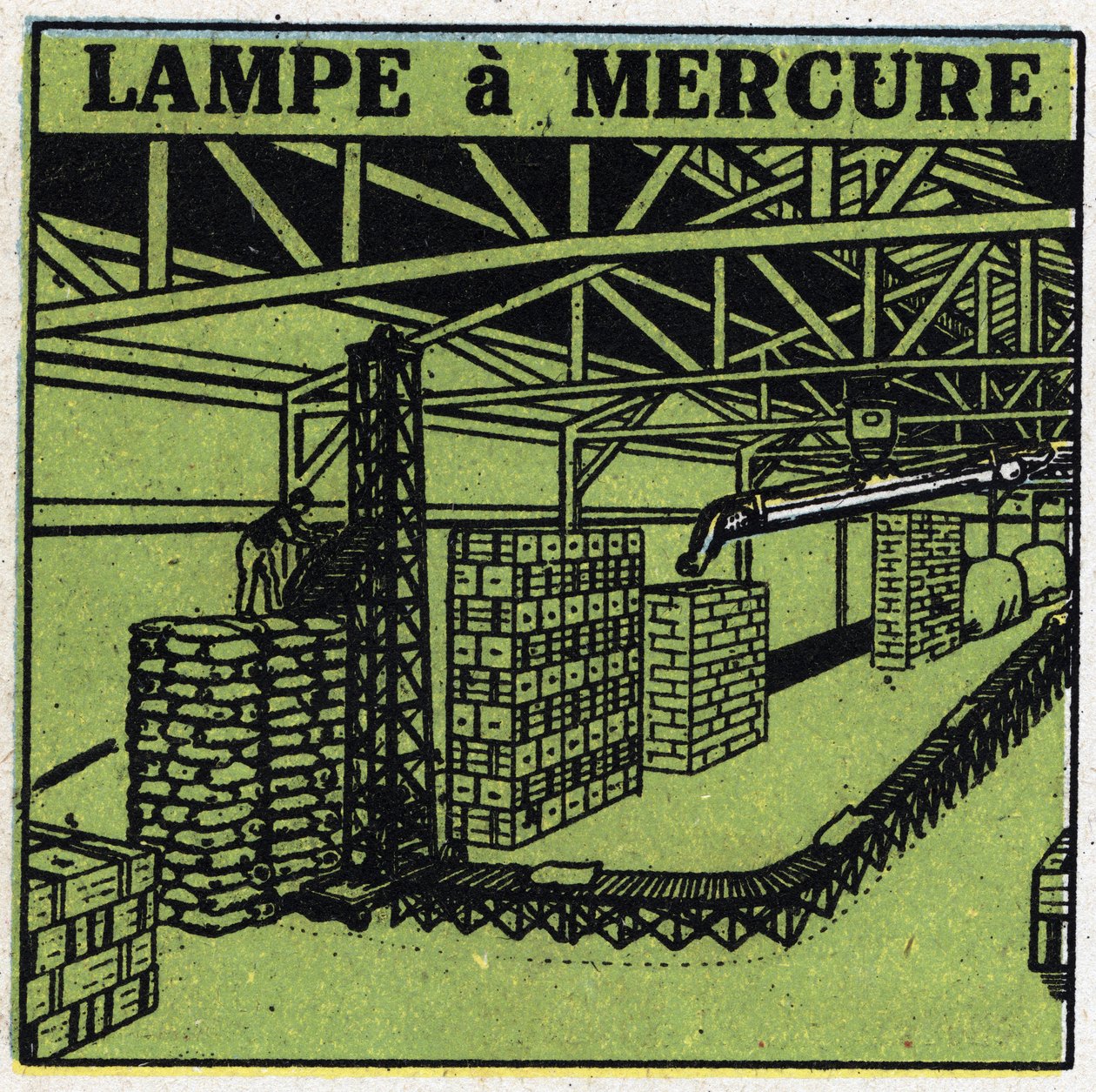 Neue Gaseigenschaften: Quecksilberlampe. Anonyme Illustration von 1925. Private Sammlung. von Anonymous Anonymous