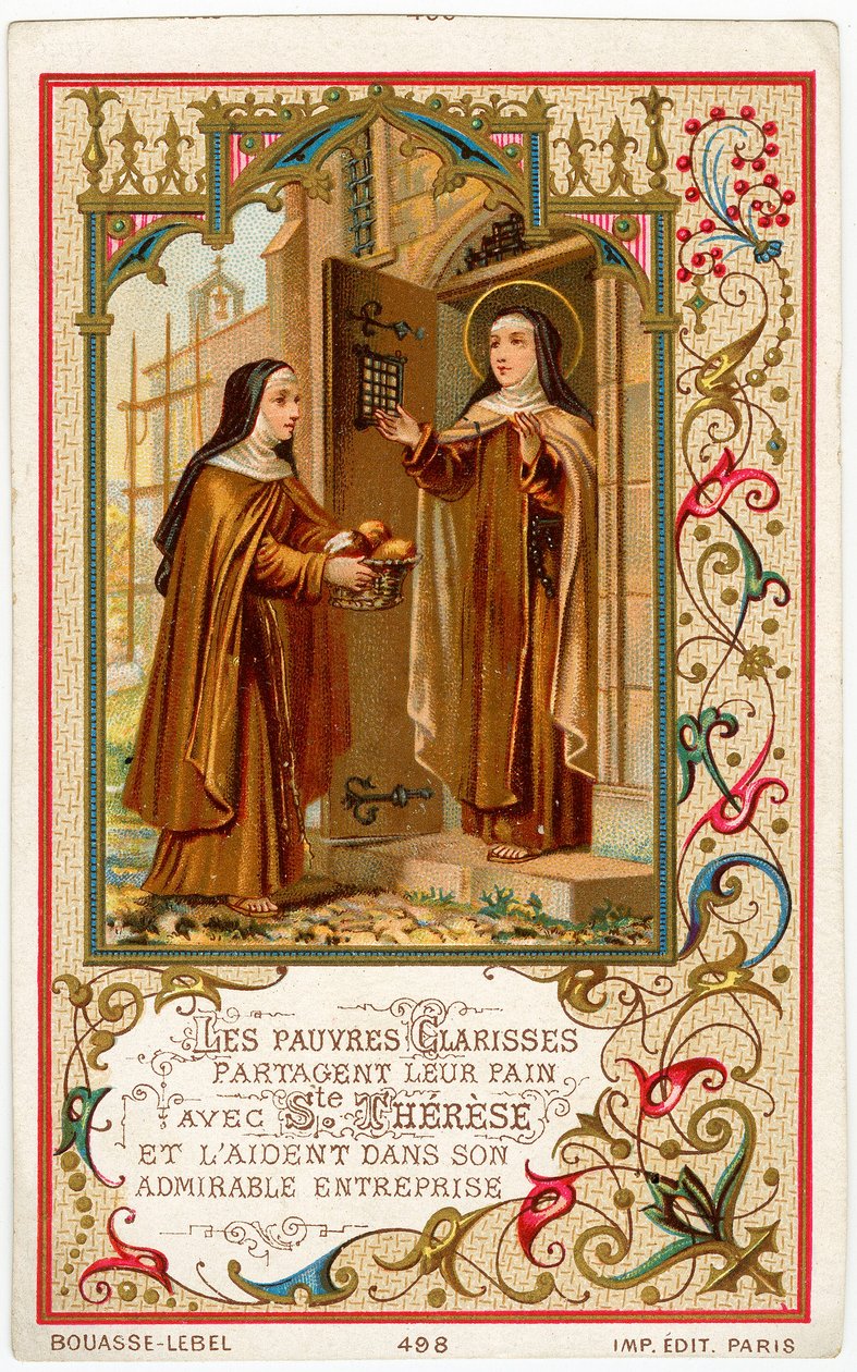 St. Teresa von Jesus erhält Hilfe und Brot von den Klarissen von Anonymous Anonymous