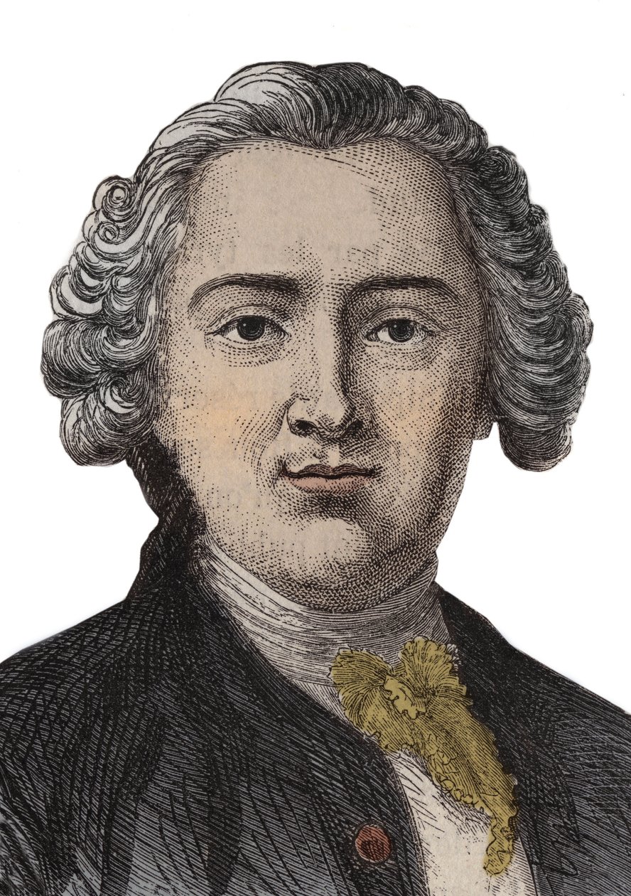 Porträtgravur von Claude Adrien Helvétius (1715-1771) englischer Philosoph von Anonymous Anonymous