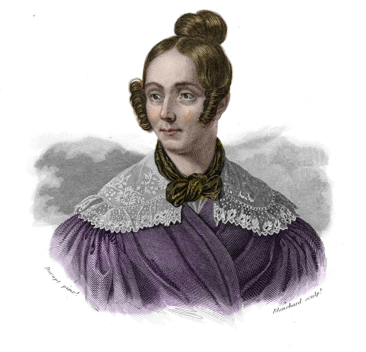 Porträt von Mademoiselle Didion (Barbe Francoise Madeleine Didion) (1798-1836) in „Portraits et histoire des hommes utile: hommes et femmes de tous pays et de tous conditions, qui ont acquis des droits à la reconnaissance des hommes“ von Anonymous Anonymous