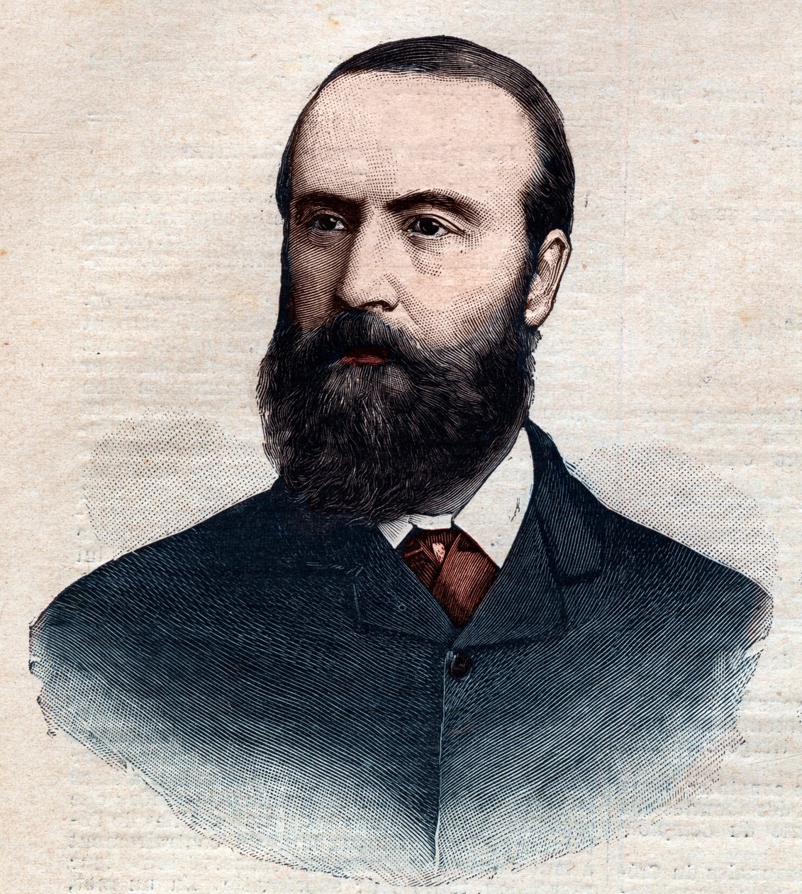 Porträt von Charles Stewart Parnell (1846-1891), irischer Politiker. Gravur in „Le petit Parisien“ von 1891. Private Sammlung. von Anonymous Anonymous