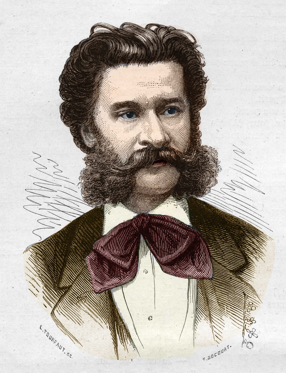 Porträt von Johann Strauss II., österreichischer Musiker von Anonymous Anonymous
