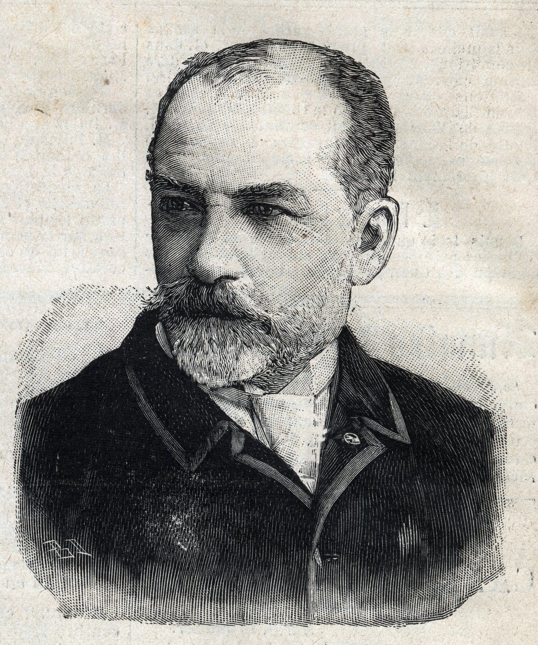 Porträt von Leon Bonnat (1833-1922), französischer Maler und damaliger Präsident der Société des Artistes Français. Gravur in Le Petit Parisien von Anonymous Anonymous
