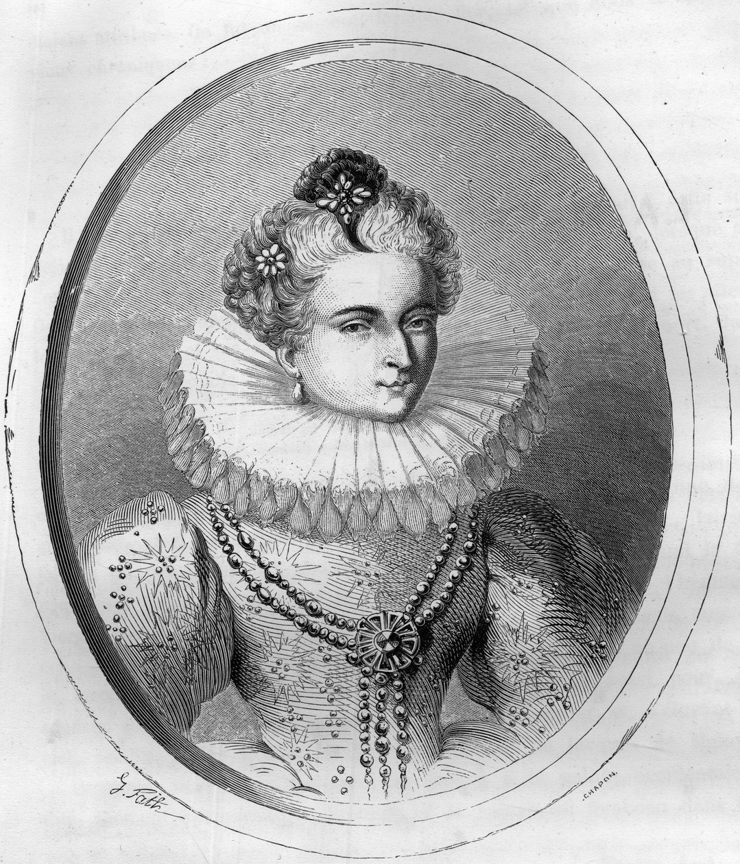 Porträt von Leonora Dori (oder Dosi) genannt Galigai, Marschallin d