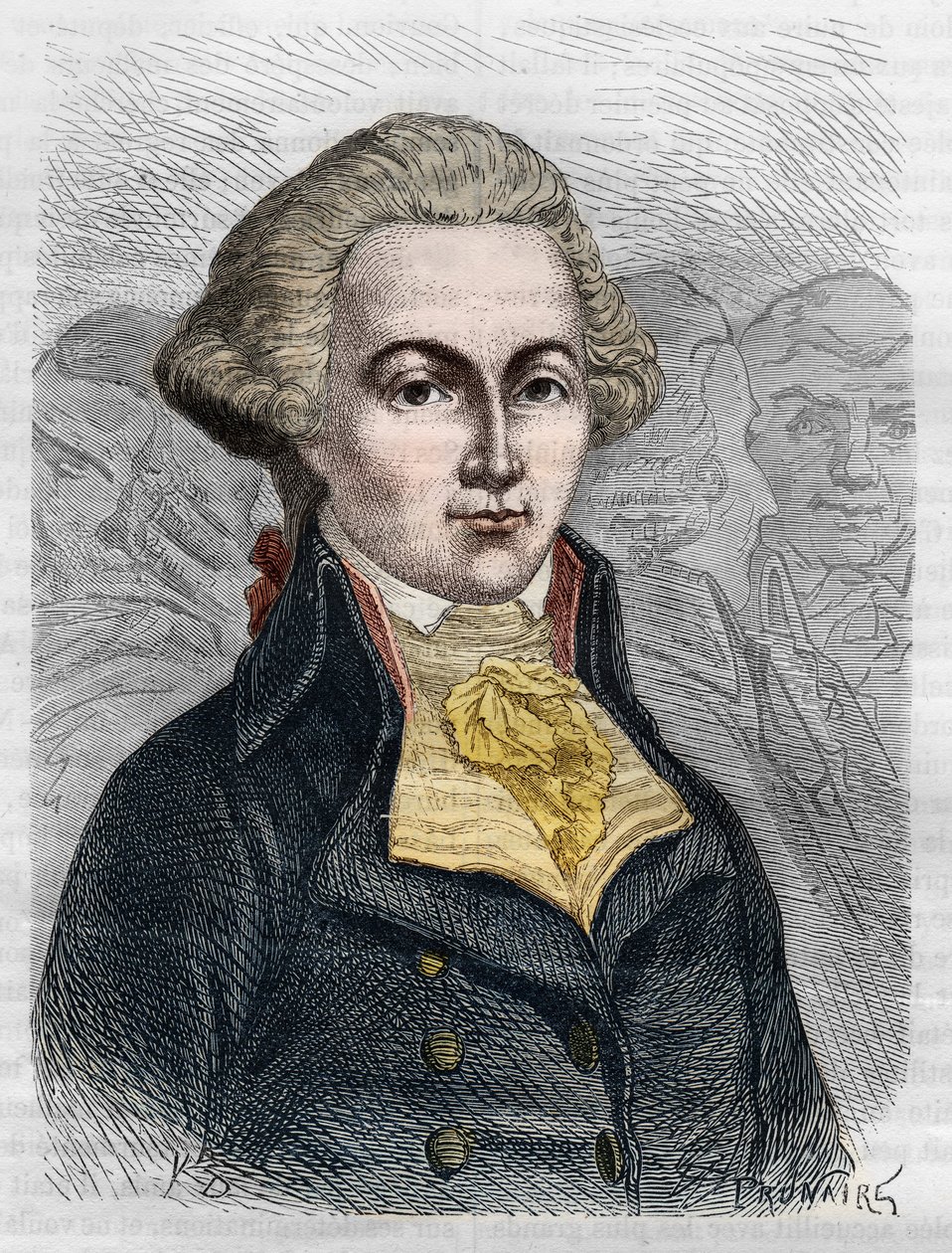 Porträt von Marguerite Elie Guadet, französische Politikerin (1758-1794). Gravur von 1866 in „Histoire de la Révolution française“ von Adolphe Thiers. Private Sammlung. von Anonymous Anonymous