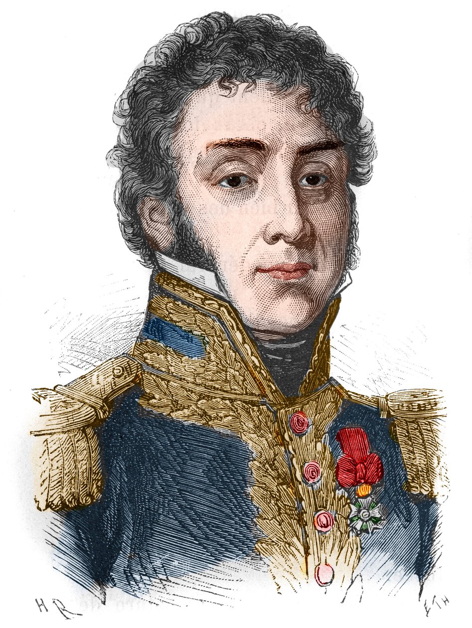 Porträt von Remy Joseph Isidore Exelmans (oder Exelmans), Marschall und Pair von Frankreich (1775 - 1852) - in „L