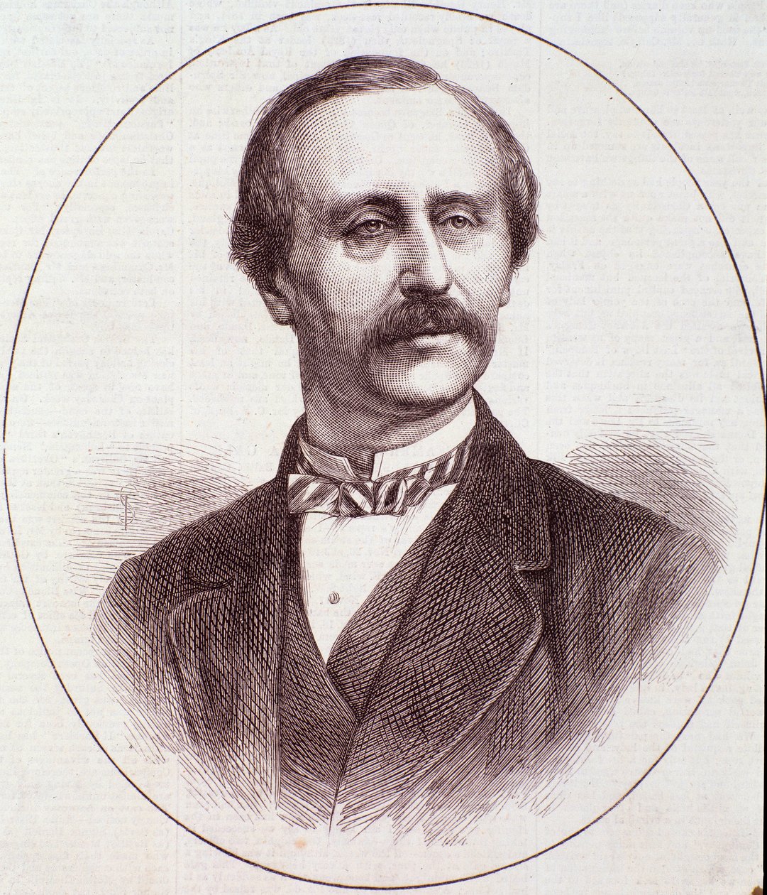 Porträt des englischen Geigers Henry Gamble Blagrove. Gravur von Anonymous Anonymous