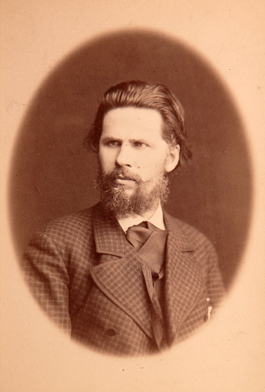 Porträt des Künstlers Ivan Nikolaievitch Kramskoi (1837-1887) von Anonymous Anonymous