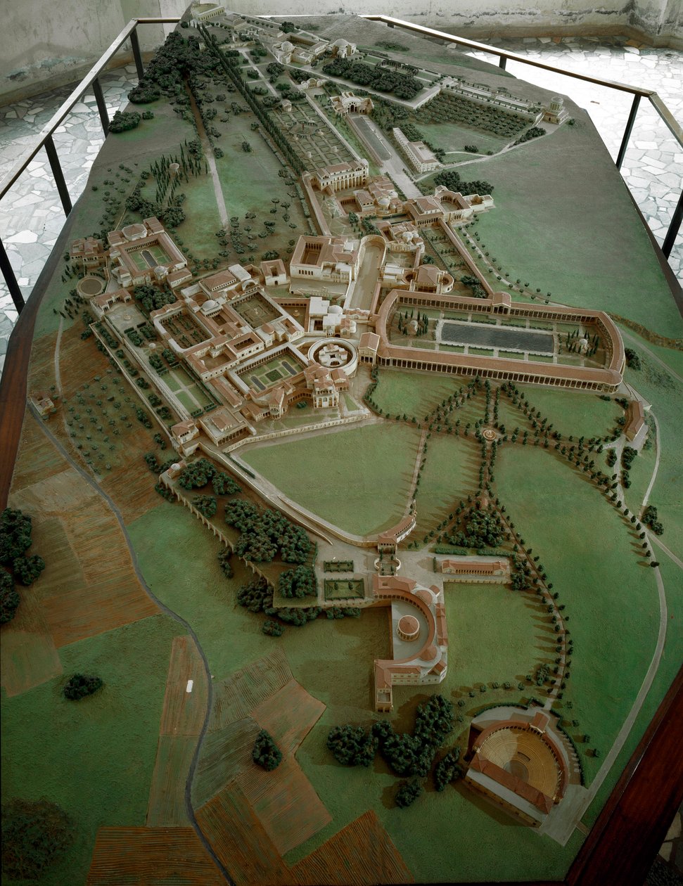 Römische Kunst: reduziertes Modell der Villa Adriana (Hadrian) von Anonymous Anonymous