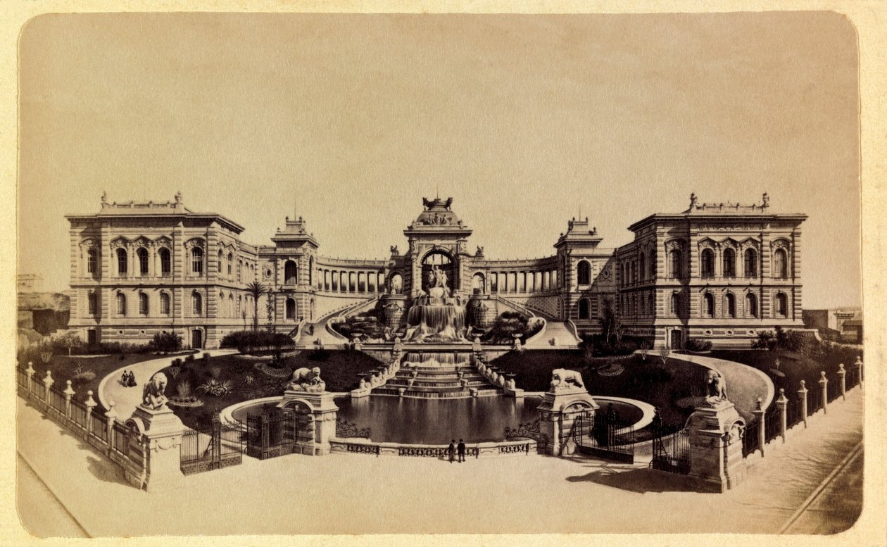 Die Stadt Marseille und ihre Umgebung um 1885-1890: Der Lonchamp-Palast (Museum der Schönen Künste) von Anonymous Anonymous