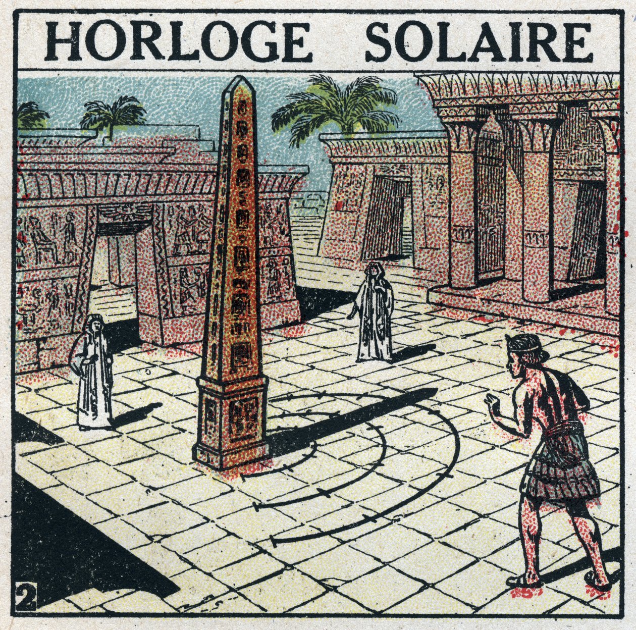 Zeit: Sonnenuhr im alten Ägypten. Anonyme Illustration von 1925. Private Sammlung. von Anonymous Anonymous