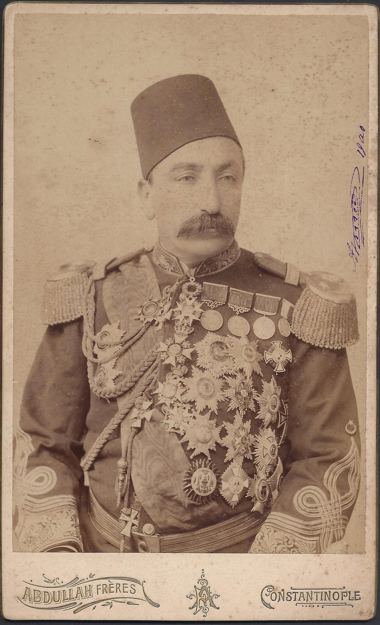 Porträt des Sultans Abdulhamid II (1842-1918) - Sultan Abduelhamid II (1842-1918), Kaiser der Osmanen, Kalif der Gläubigen, Anonym. Fotografie von Anonymous Anonymous