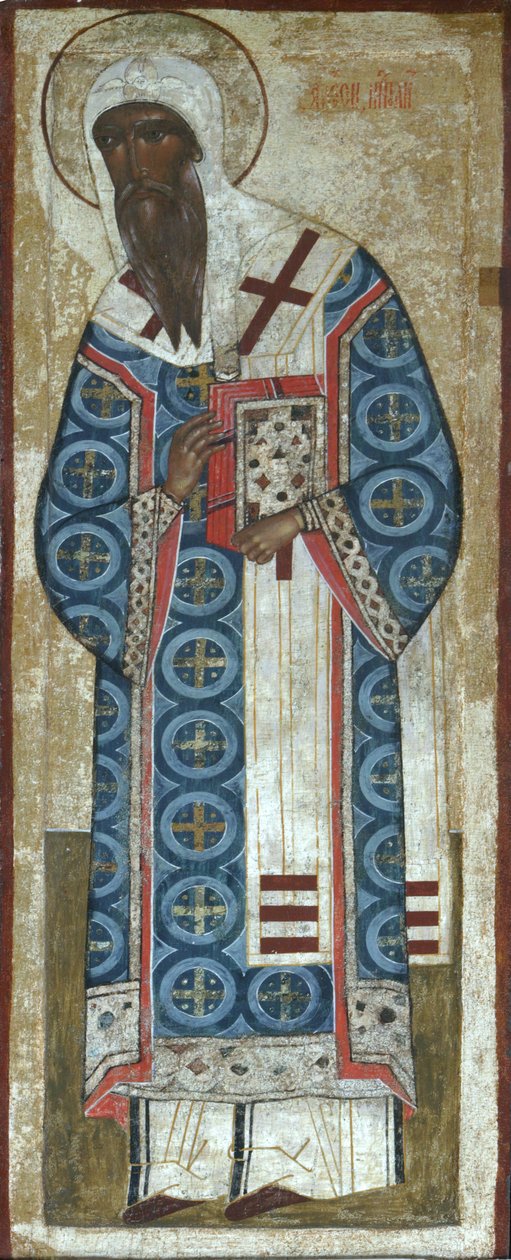 Heiliger Metropolit Alexei von Moskau, 16. Jahrhundert von Anonymous Russian icon painter