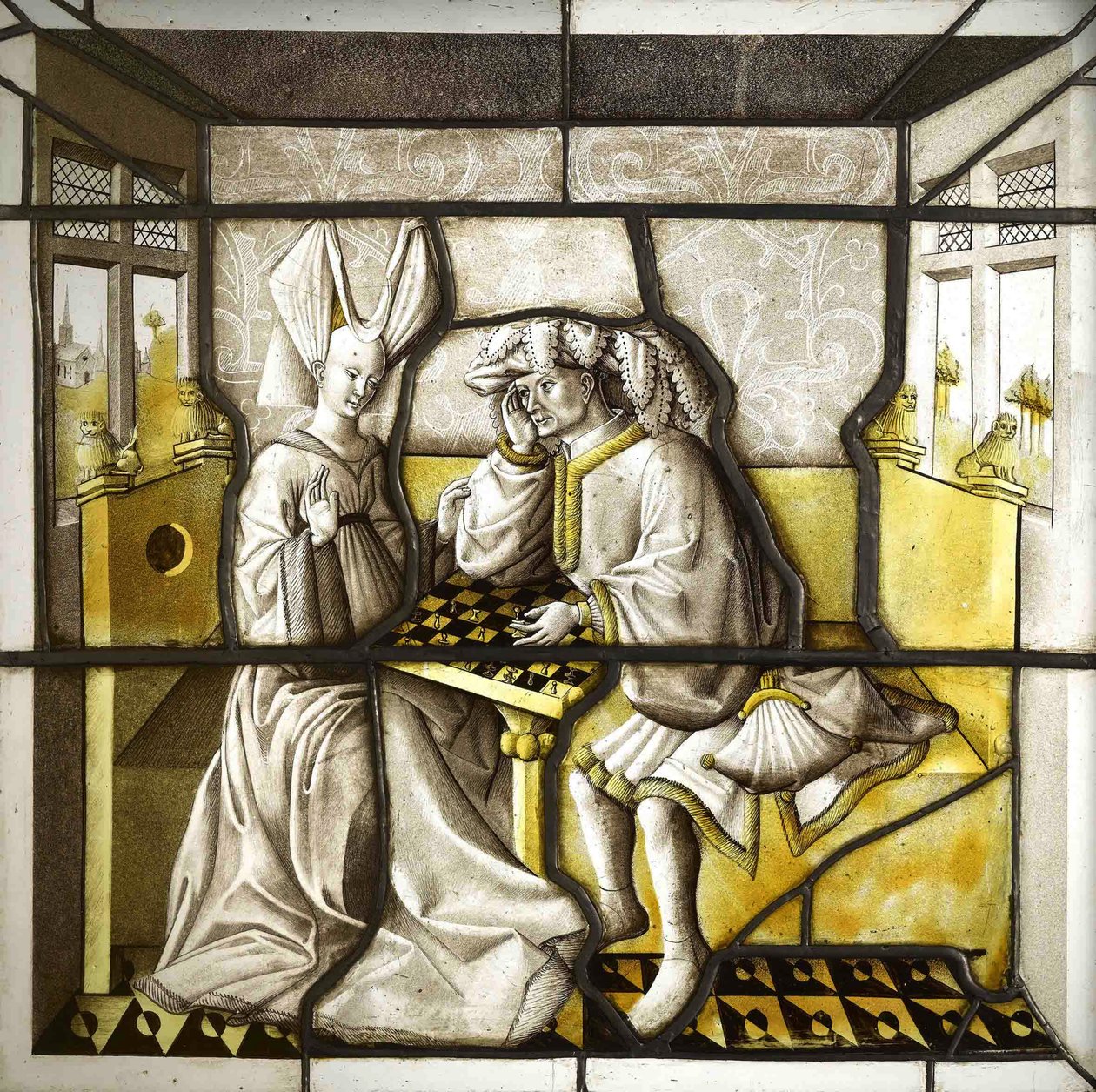 Die Schachspieler, 15. Jahrhundert von Anonymous master.