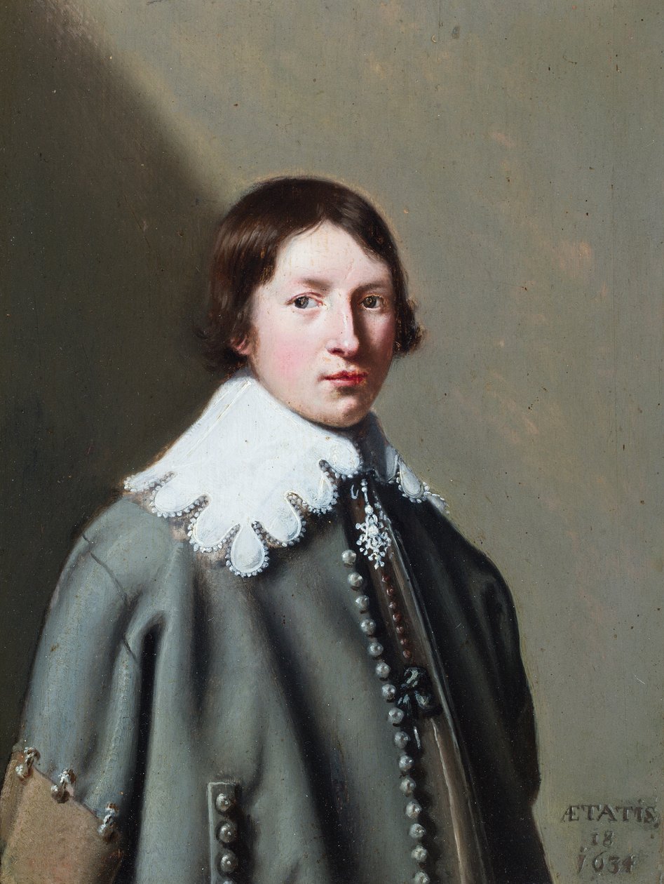 Porträt eines jungen Mannes von Anthonie (1601-73) (attr.to) Palamedesz