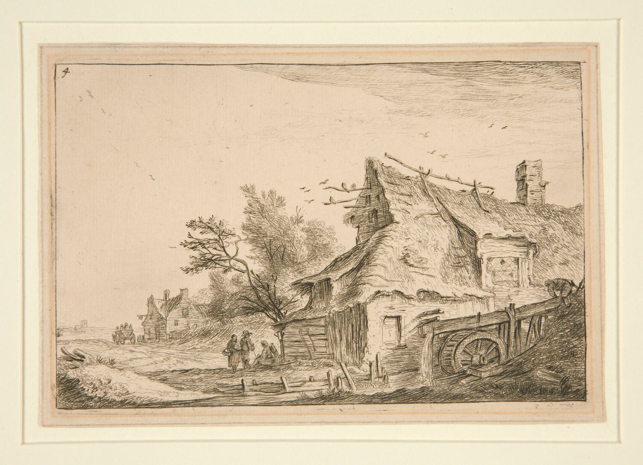 Das Dorf mit der Mühle von Anthonie Waterloo