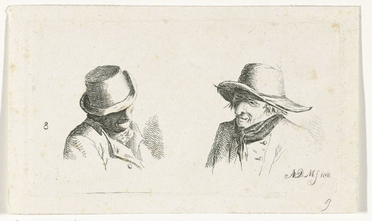 Zwei Männer mit Hüten von Anthonie Willem Hendrik Nolthenius de Man